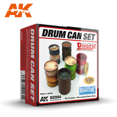 1:24 Scale AK Interactive: Drum Can Set Model Kit
