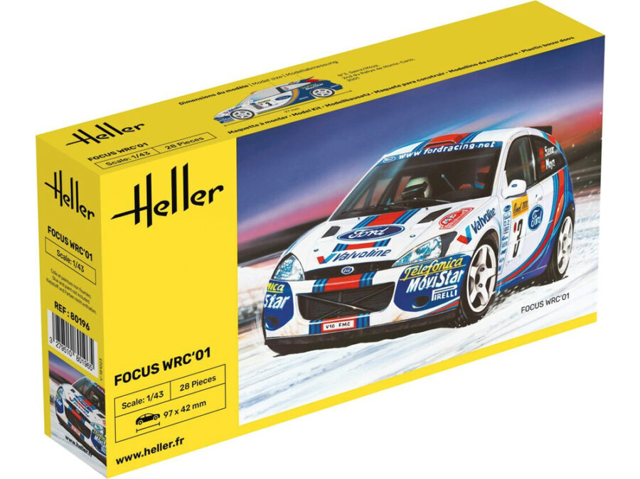 1:43 Scale Heller Ford Focus WRC'01 Model Kit