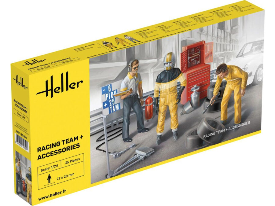 1:24 Scale Heller Racing Team Figures Model kit