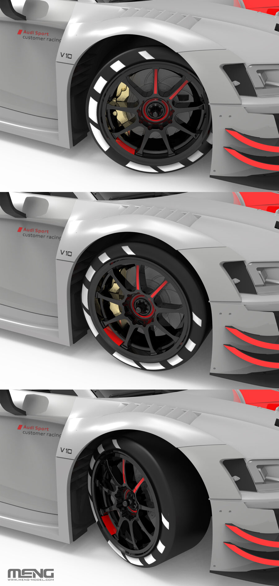 1:24 Scale Meng Audi R8 LMS GT3 2019  Model Kit - Image 5