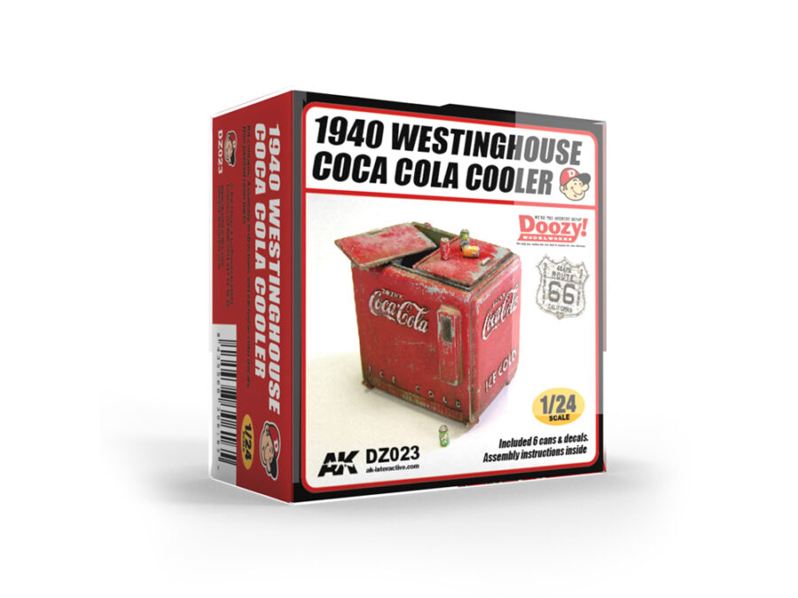 1:24 Scale AK Interactive: 1940 Westinghouse Coca-Cola Cooler Model Kit