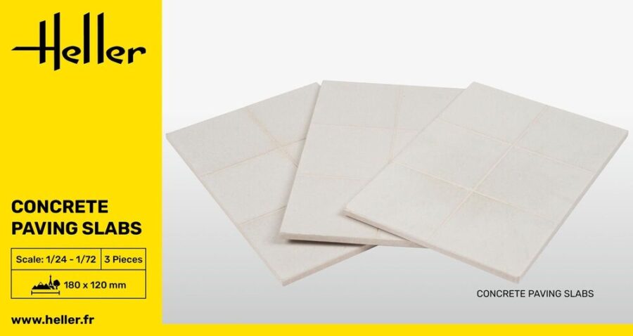 1:24-1:72 Scale Heller Concrete Paving Slabs Model Kit