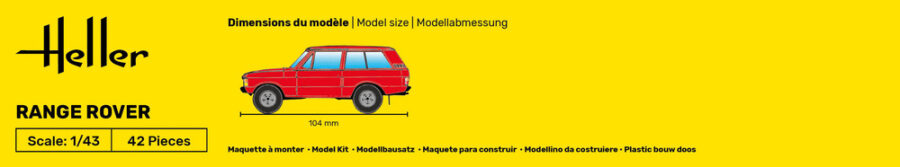 1:43 Scale Heller Range Rover Model Kit - Image 3