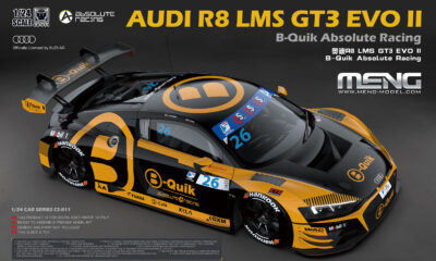1:24 Scale Meng Audi R8 EVO II B-Quik Absolute Racing Model Kit