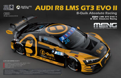 1:24 Scale Meng Audi R8 EVO II B-Quik Absolute Racing Model Kit