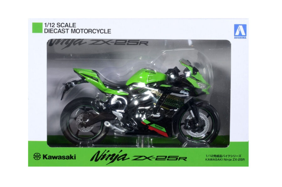 1:12 Scale Aoshima Kawasaki Ninja ZX-25R (Lime Green/Ebony) Diecast Model