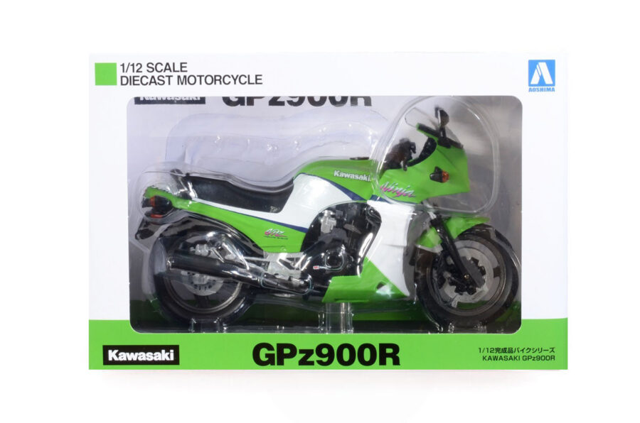 1:12 Scale Aoshima Kawasaki GPz900R (Lime Green) Diecast Model