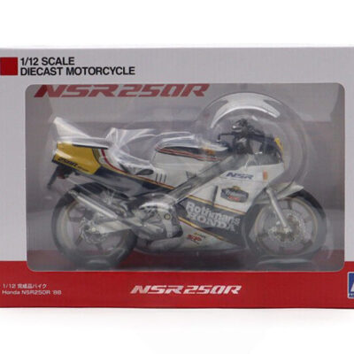 1:12 scale Aoshima Honda NSR250R '88 (Seychelles Night Blue/White) Diecast Model