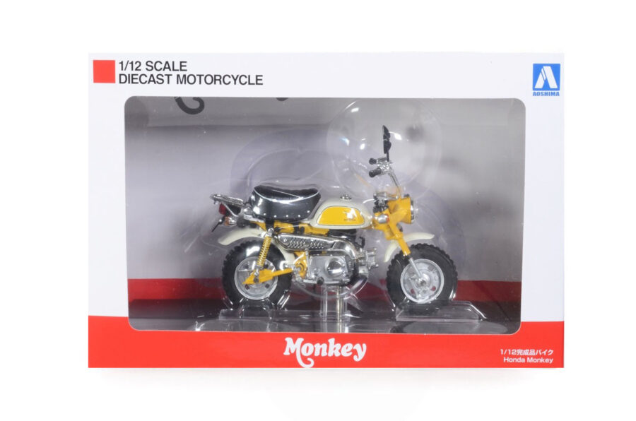 1:12 Scale Aoshima Honda Monkey (Plasma Yellow) Diecast Model