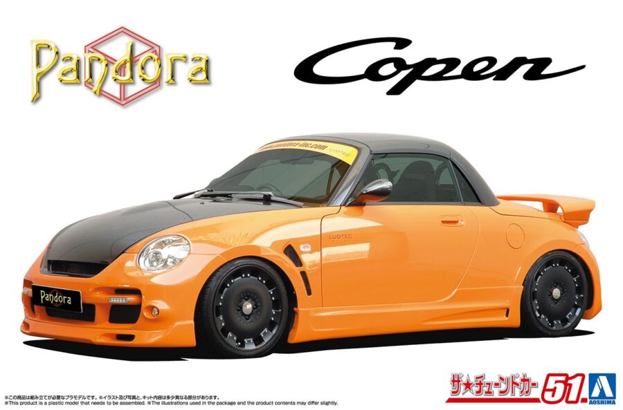 1:24 Scale Aoshima Daihatsu Pandora Andora Type887 Evo Ⅱ L880K Copen '02 Model Kit