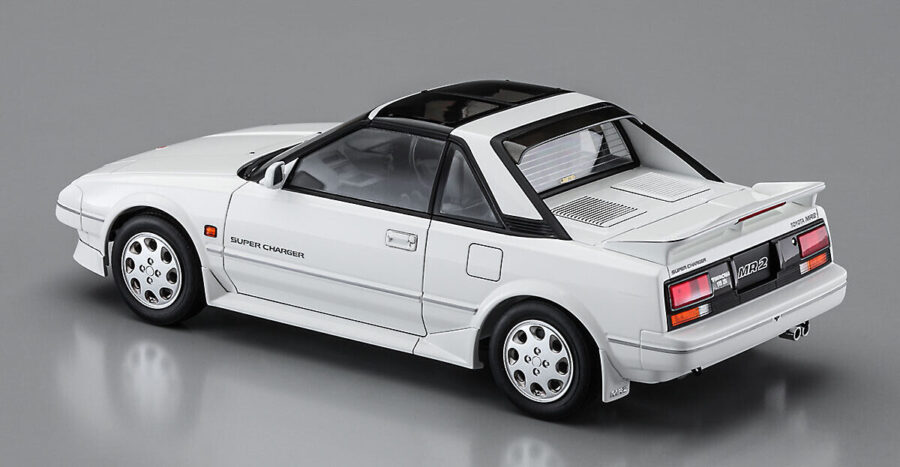 1:24 Scale Hasegawa Toyota MR2 (AW11) Late G-Limited Super Charger (T Bar Roof) Model Kit - Image 3