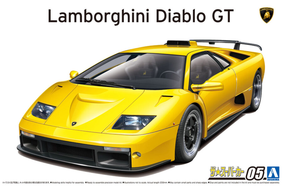 1:24 Scale Aoshima Lamborghini Diablo GT Model Kit