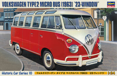 1:24 Scale Hasegawa Volkswagen Type 2 Microbus “1963” 23 Window Model Kit