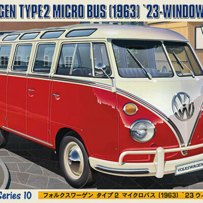 1:24 Scale Hasegawa Volkswagen Type 2 Microbus “1963” 23 Window Model Kit