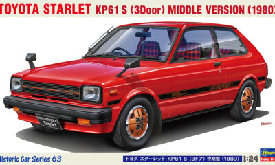 1:24 Scale Hasegawa Toyota Starlet KP61 S (3 Door) Middle Version (1980) Model Kit