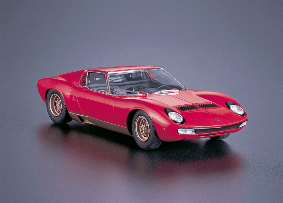 1:24 Scale Hasegawa Lamborghini Miura P400 SV (1971) Model Kit - Image 2