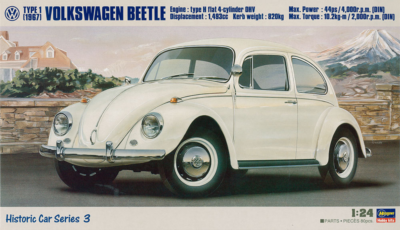 1:24 Scale Hasegawa Volkswagen Beetle 1967 Model Kit