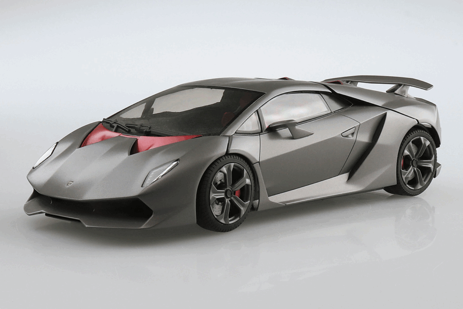 1:24 Scale Aoshima Lamborghini Sesto Elemento Model Kit - Image 2