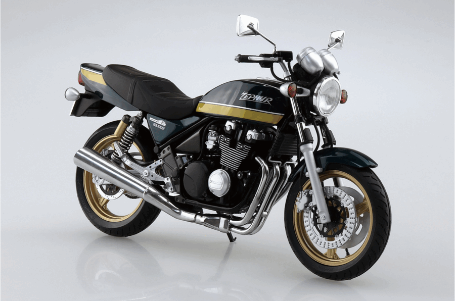 1:12 Scale Aoshima Kawasaki ZR400C ZEPHYR χ '02 Model Kit - Image 2