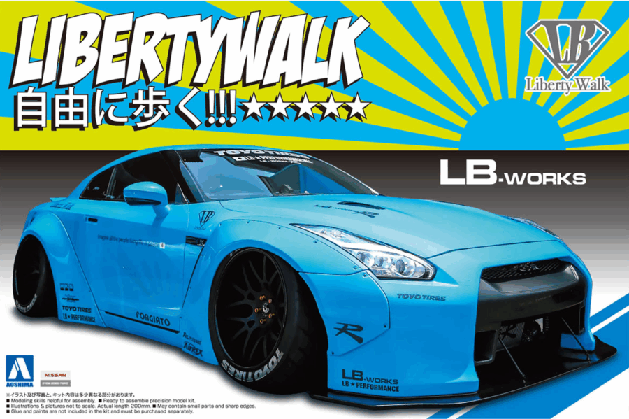 1:24 Scale Aoshima LB Works Nissan GTR R35 Ver.1 Model Kit