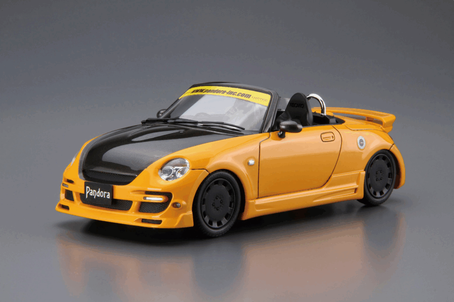 1:24 Scale Aoshima Daihatsu Pandora Andora Type887 Evo Ⅱ L880K Copen '02 Model Kit - Image 2