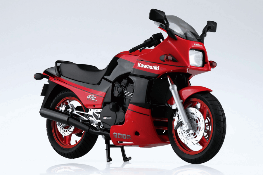1:12 Scale Aoshima Kawasaki ZX900A GPZ900R Ninja '90 with Custom Parts Model Kit - Image 2
