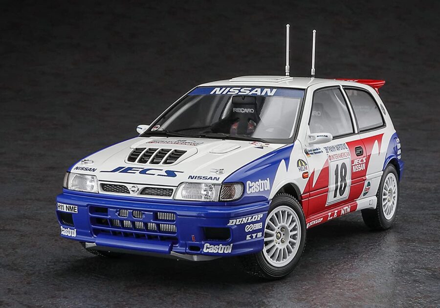 1:24 Scale Hasegawa Nissan Pulsar (RNN14) GTI-R 1991 Acropolis Rally Model Kit - Image 4