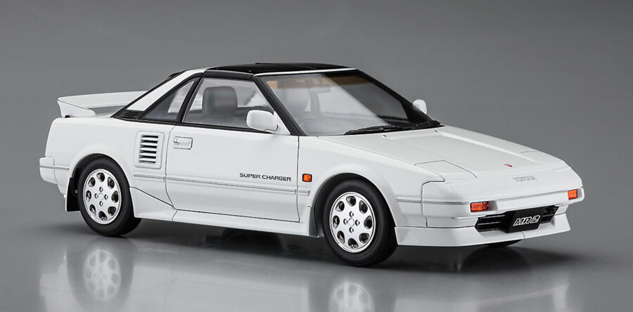 1:24 Scale Hasegawa Toyota MR2 (AW11) Late G-Limited Super Charger (T Bar Roof) Model Kit - Image 2