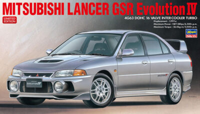 1:24 Scale Hasegawa Mitsubishi Lancer GSR Evo IV Model Kit