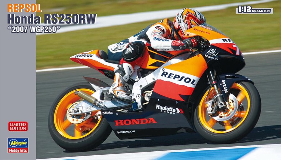 1:12 Scale Hasegawa Honda Repsol RS250RW "2007 WGP 250" Model Kit