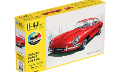 1:24 Scale Heller STARTER KIT - Jaguar Type E 3L8 FHC Car Model Kit