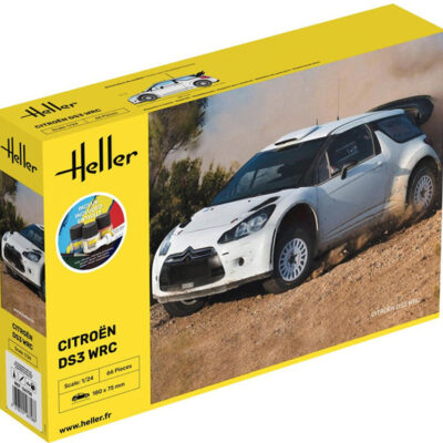1:24 Scale Heller Citroen DS3 WRC Model Starter Kit inc Paints and Cement
