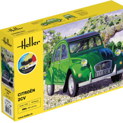 1:24 Scale Heller Starter Kit - Citroen 2 CV Car Model Kit