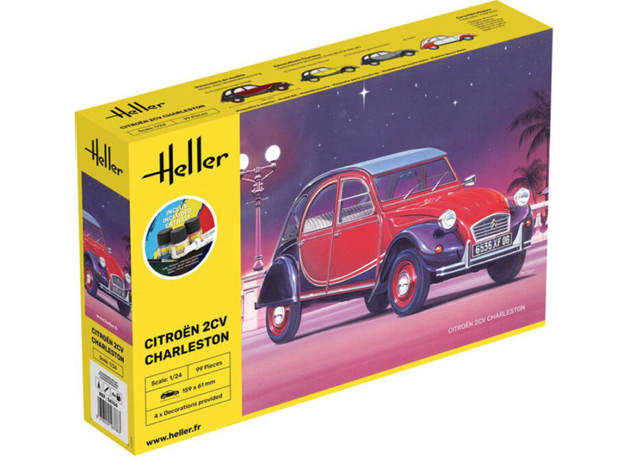 1:24 Scale Heller STARTER KIT - Citroen 2 CV Charleston Car Model Kit
