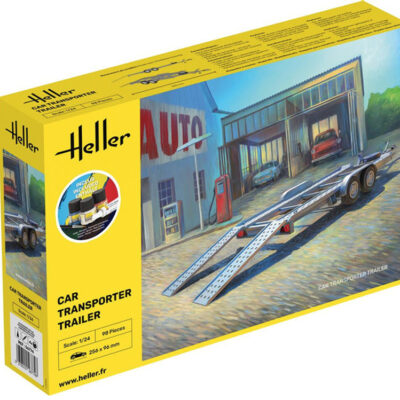 1:24 scale Heller Transporter Car Trailer Model Kit