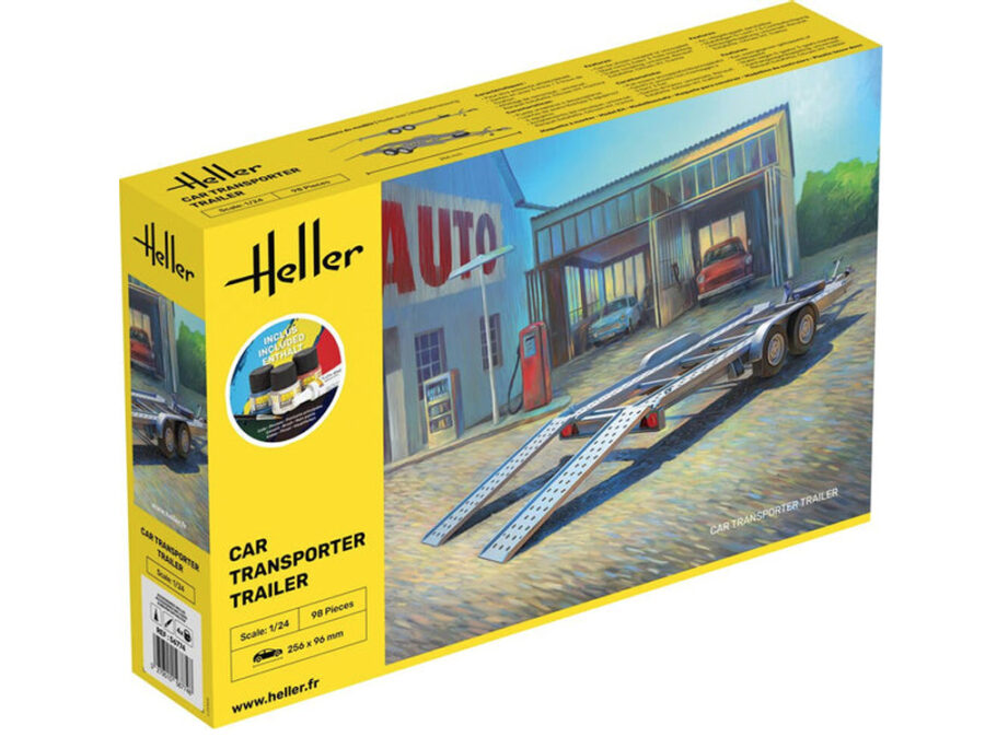 1:24 Scale Heller STARTER KIT -Transporter Trailer Model Kit