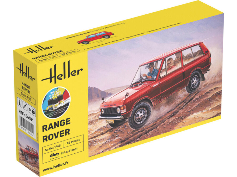 1:43 Scale Heller STARTER KIT - Range Rover Model Kit