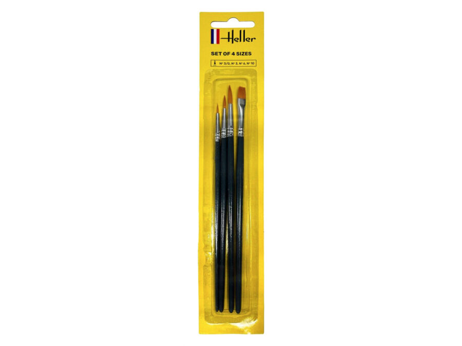 Heller Brush Set No. 3/0-3-6-10