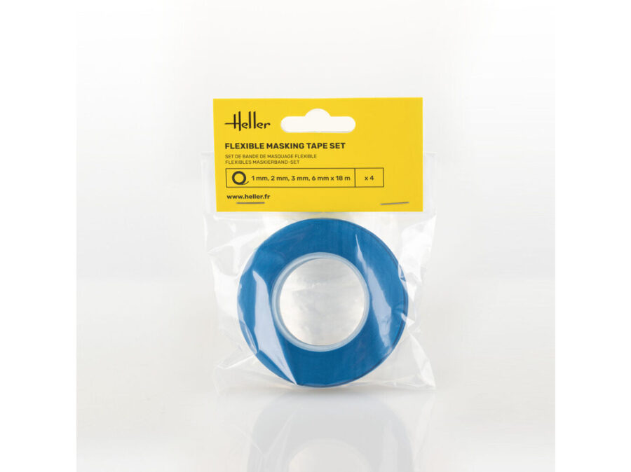 Heller Flexible Masking Tape Set (1, 2, 3, 6 mm x 18m)