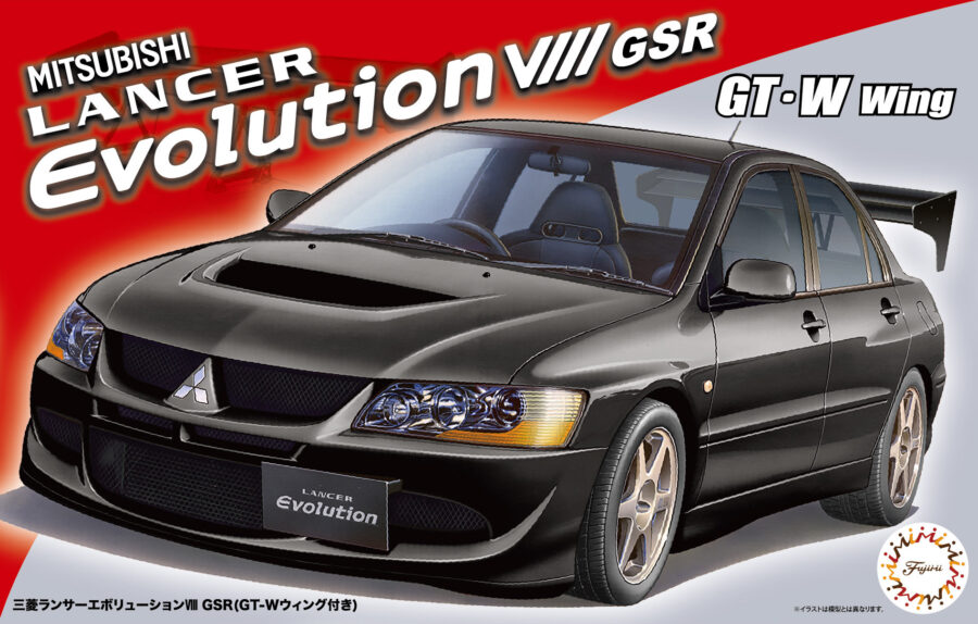 1:24 Scale Fujimi Mitsubishi Lancer Evolution VIII w/GT-W Wing Model Kit