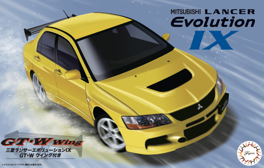 1:24 Scale Fujimi Mitsubishi Lancer Evolution IX GSR (w/GT Wing) Model Kit