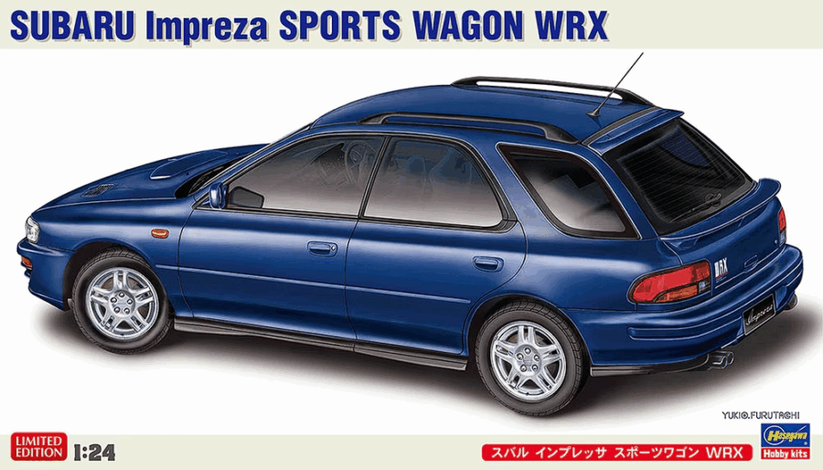 1:24 Scale Hasegawa Subaru Impreza Sports Wagon WRX Model Kit