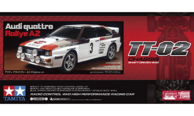 1:10 Scale Tamiya Audi Quattro Rally A2 (TT-02) Radio Control Kit