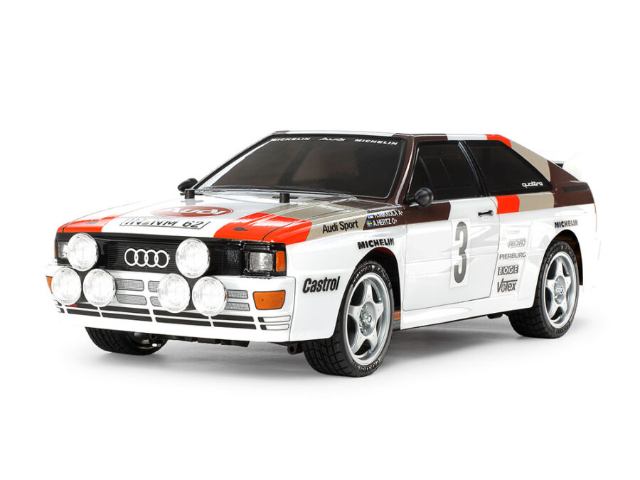 1:10 Scale Tamiya Audi Quattro Rally A2 (TT-02) Radio Control Kit - Image 2