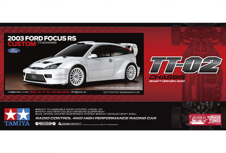 1:10 Scale Tamiya Ford Focus RS  2003 Custom (TT-02) Radio Control Kit