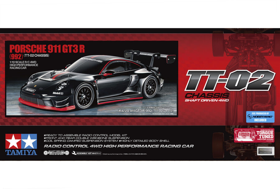 1:10 Scale Tamiya Porsche 911 GT3 R 992 (TT-02) Radio Control Kit