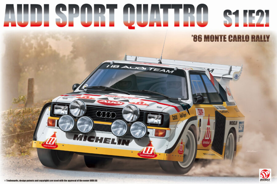1:24 Scale Beemax Audi Quattro S1 E2 Monte-Carlo Rally '86 Model Kit