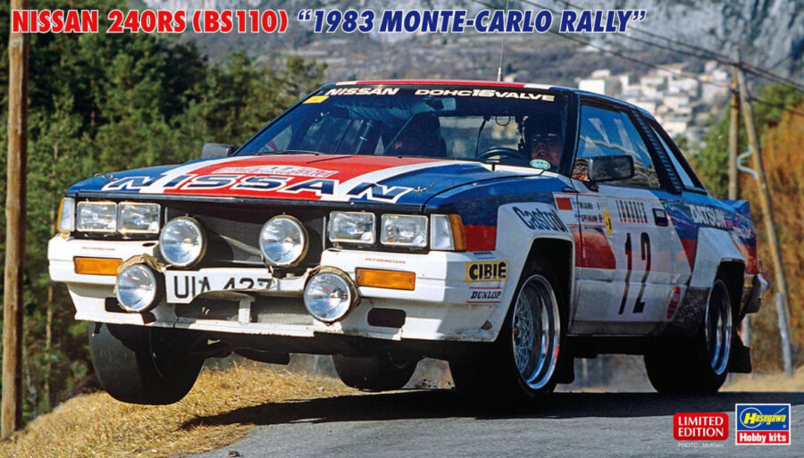 1:24 Scale Hasegawa Nissan 240RS BS110 1983 Monte Carlo Rally Car Model Kit