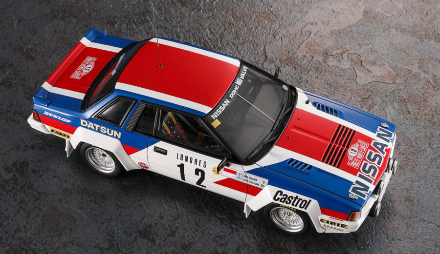 1:24 Scale Hasegawa Nissan 240RS BS110 1983 Monte Carlo Rally Car Model Kit - Image 4