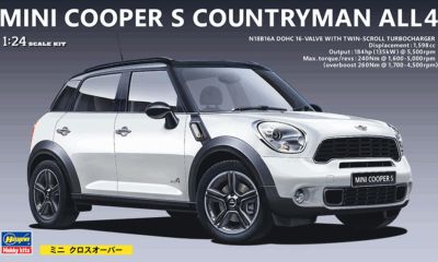 1:24 Scale Hasegawa Mini Cooper S Countryman All4 Model Kit